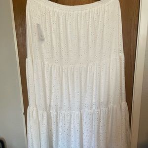 White eyelet skirt